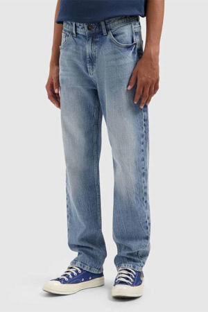 waist loose fit jeans medium blue denim