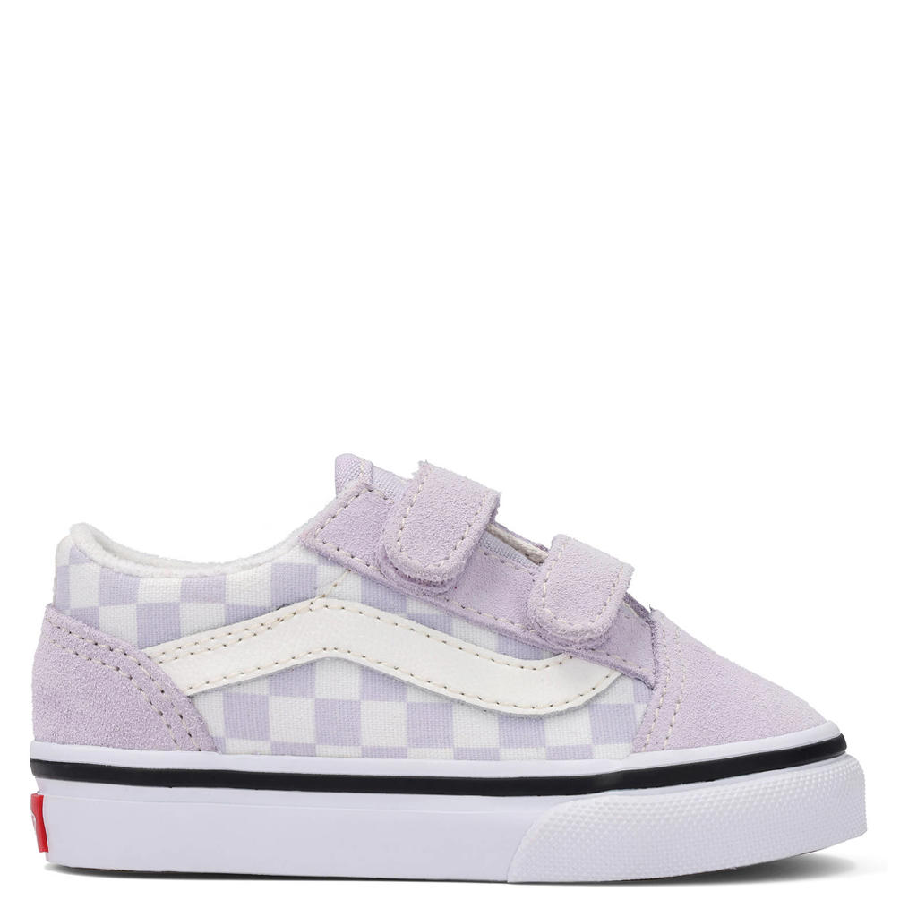 Lilakleurige jongens en meisjes VANS Old Skool sneakers van suède/voering: textiel/voetbed: textiel met klittenband