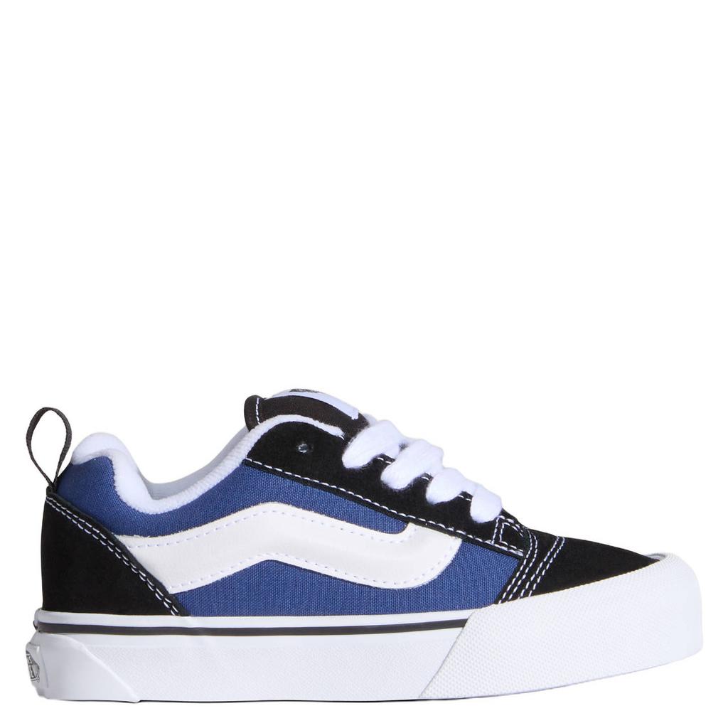 Zwarte jongens en meisjes VANS Knu Skool sneakers van leer met veters