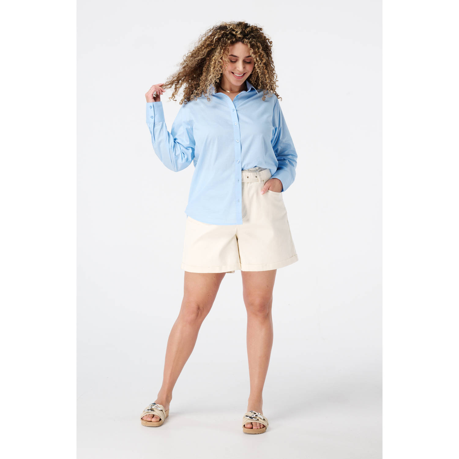 MS Mode blouse lichtblauw