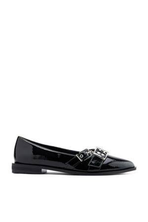 lak loafers zwart
