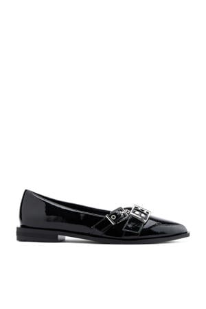 lak loafers zwart