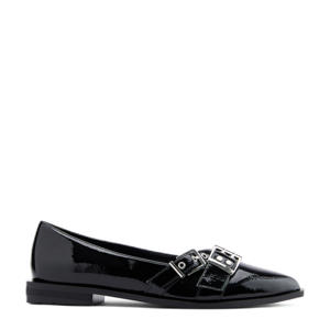 lak loafers zwart