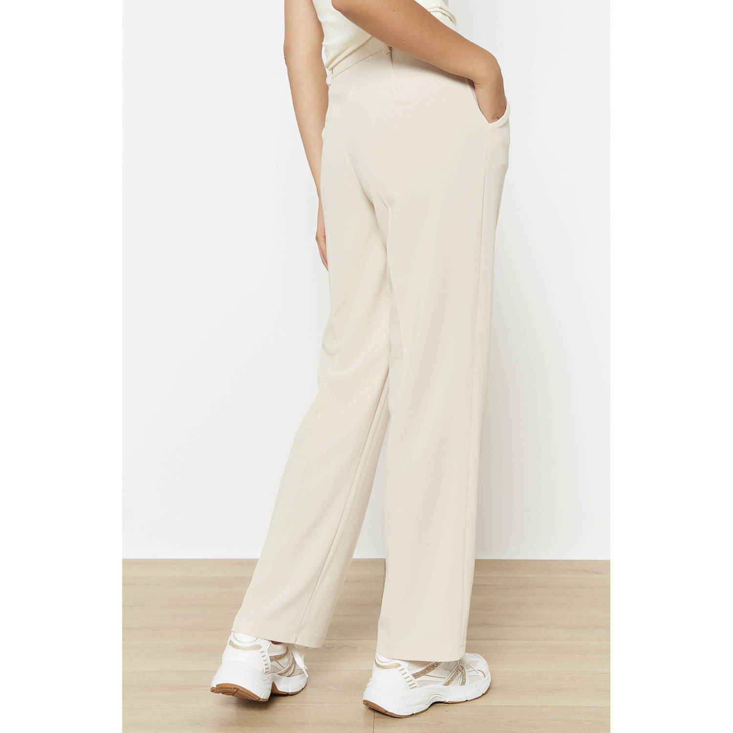 LOLALIZA regular waist pantalon ecru
