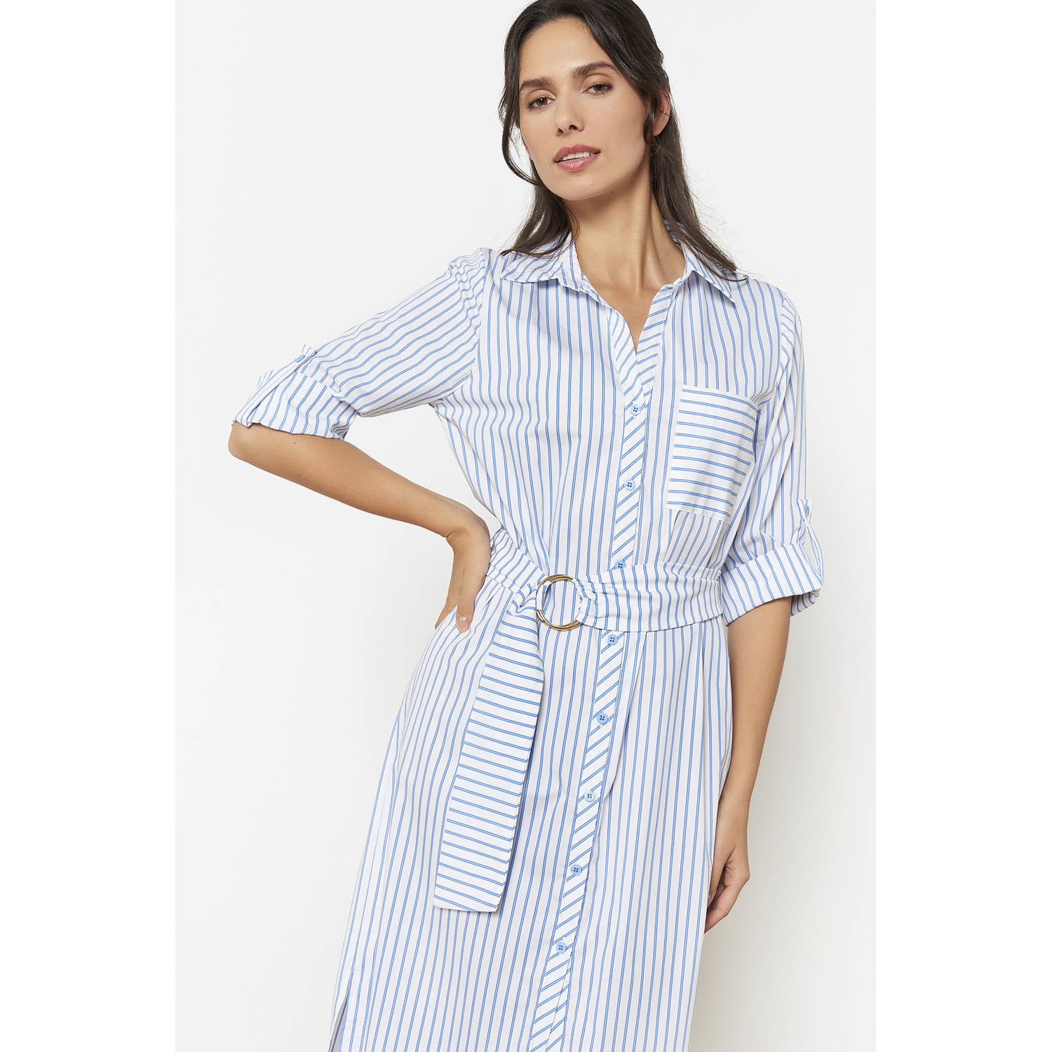 LOLALIZA blousejurk blauw