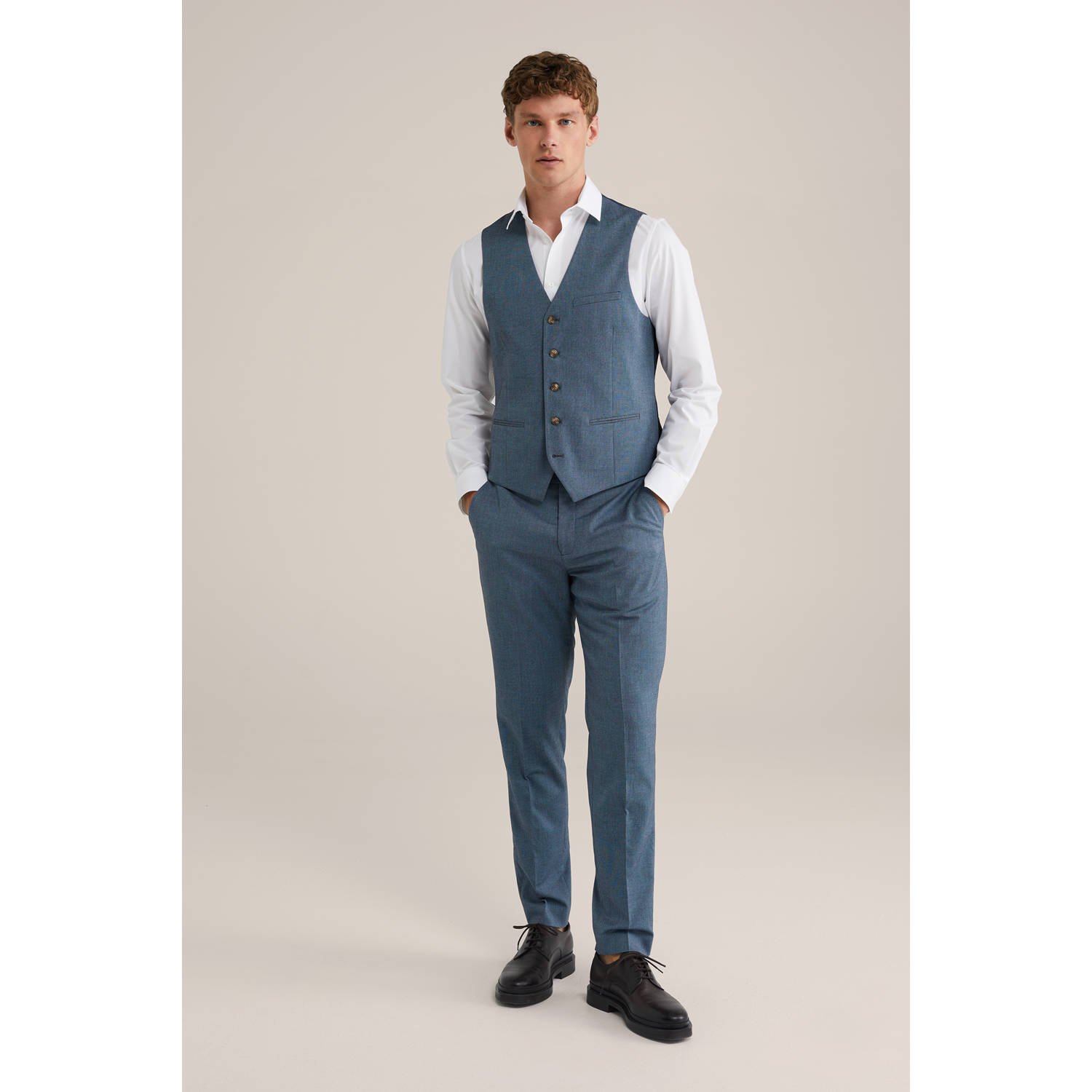 WE Fashion gilet donkerblauw