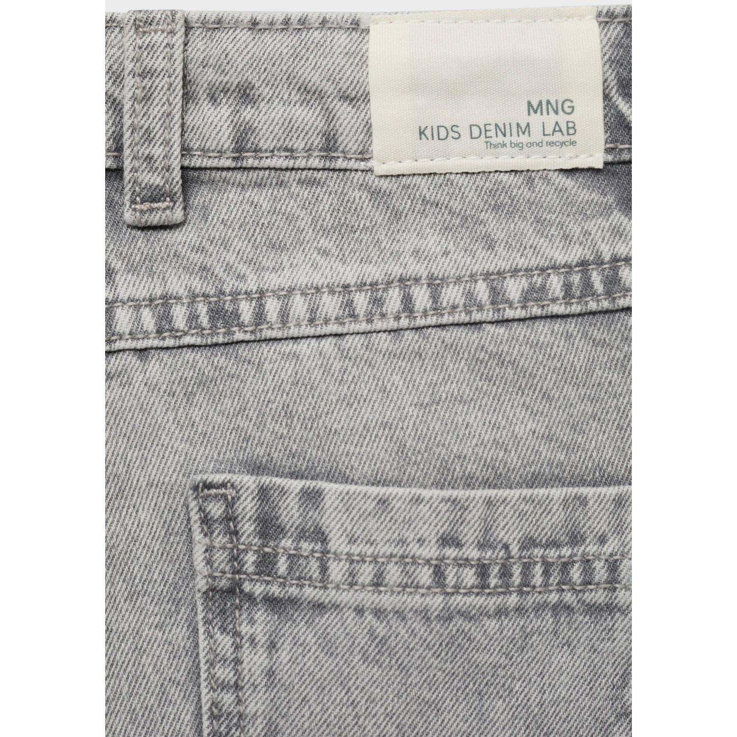 Mango Kids wide leg jeans grey denim