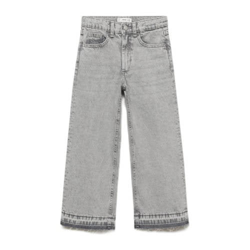 Mango Kids wide leg jeans grey denim afbeelding