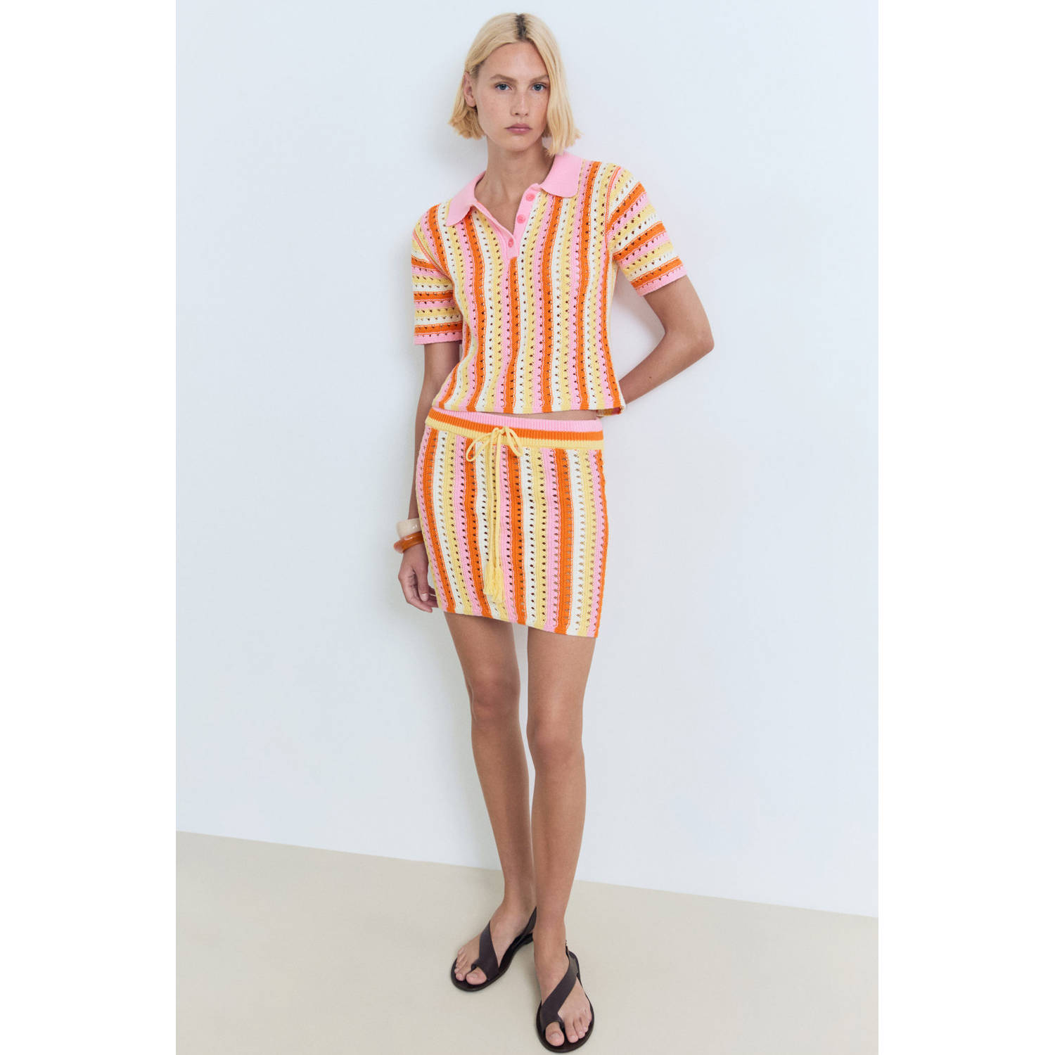 Mango top multi gehaakt