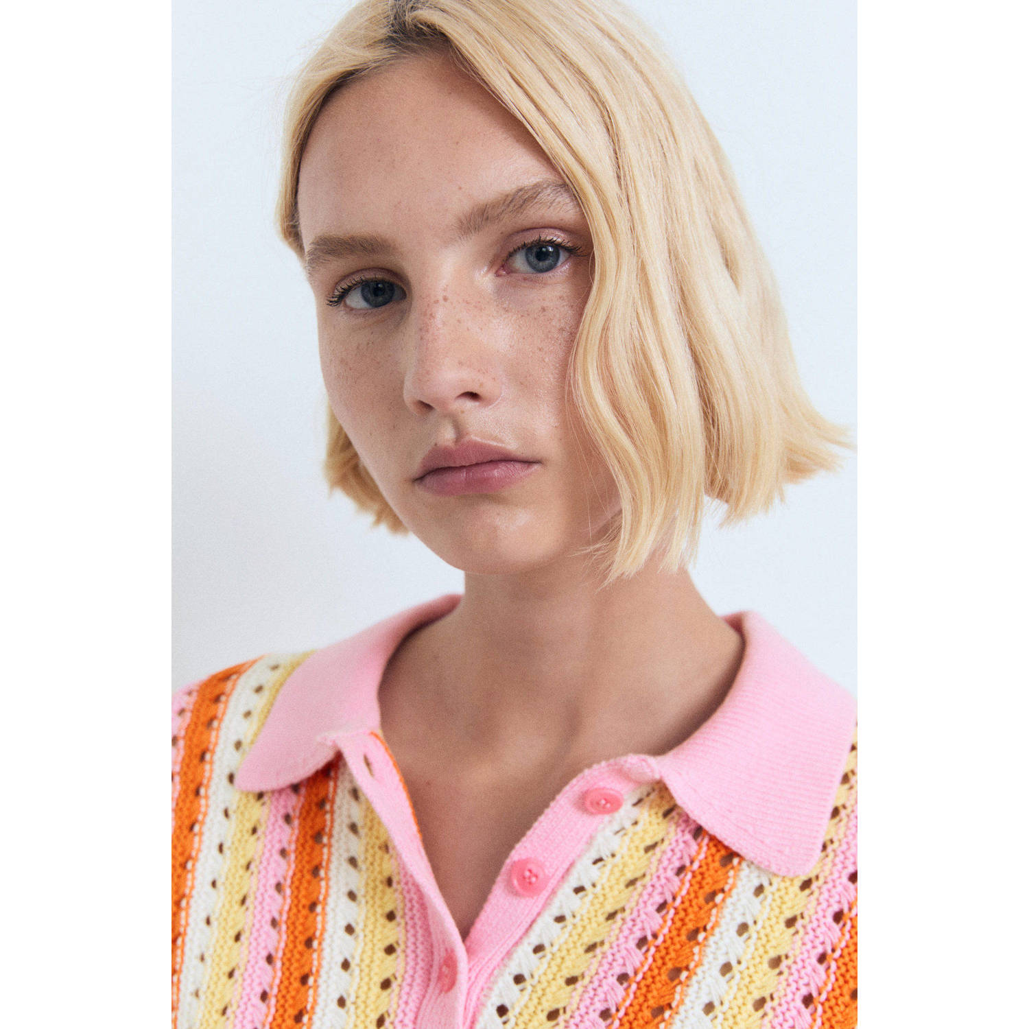 Mango top multi gehaakt