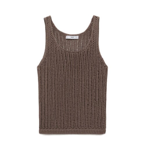 Mango top gehaakt bruin afbeelding
