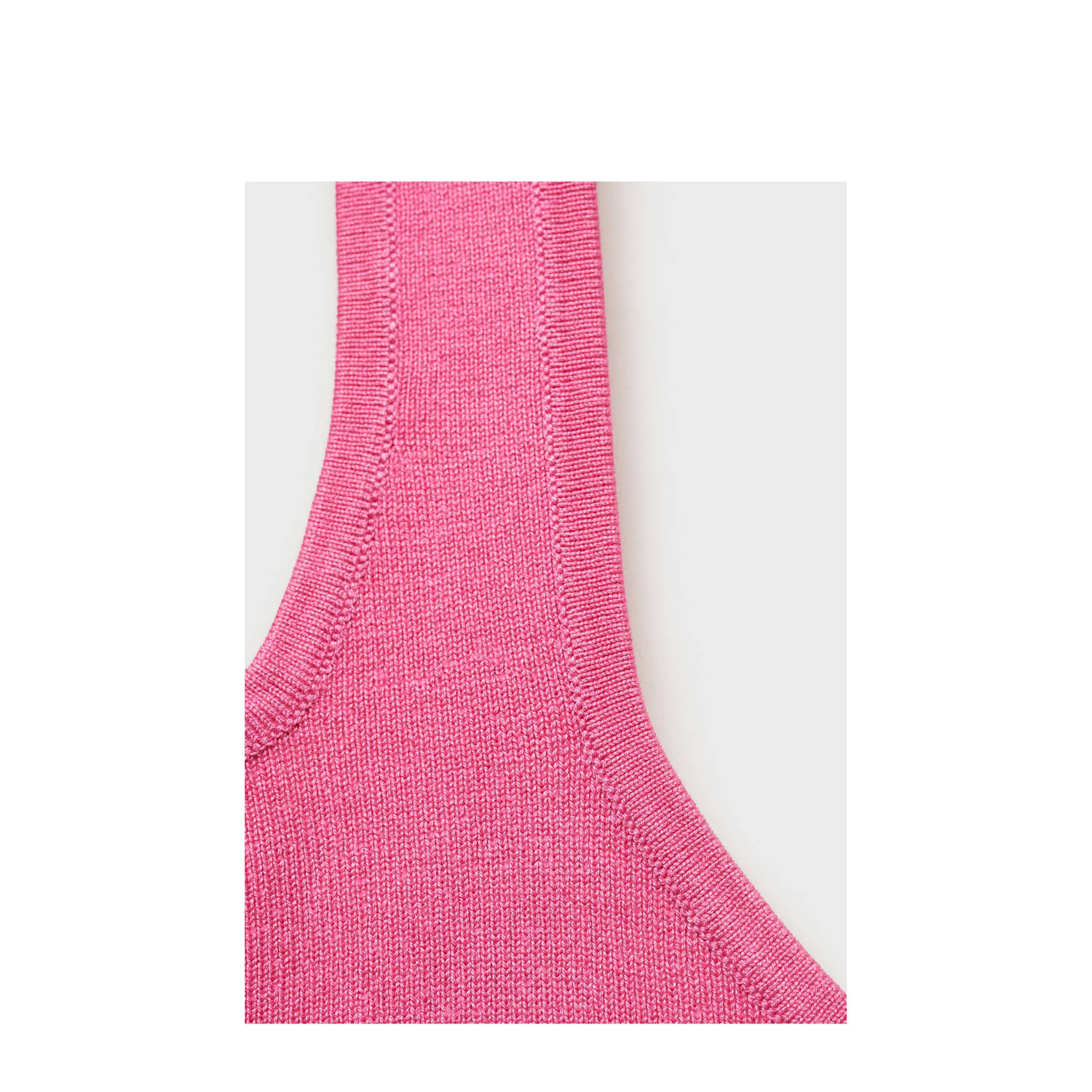 Mango top roze rib gebreid