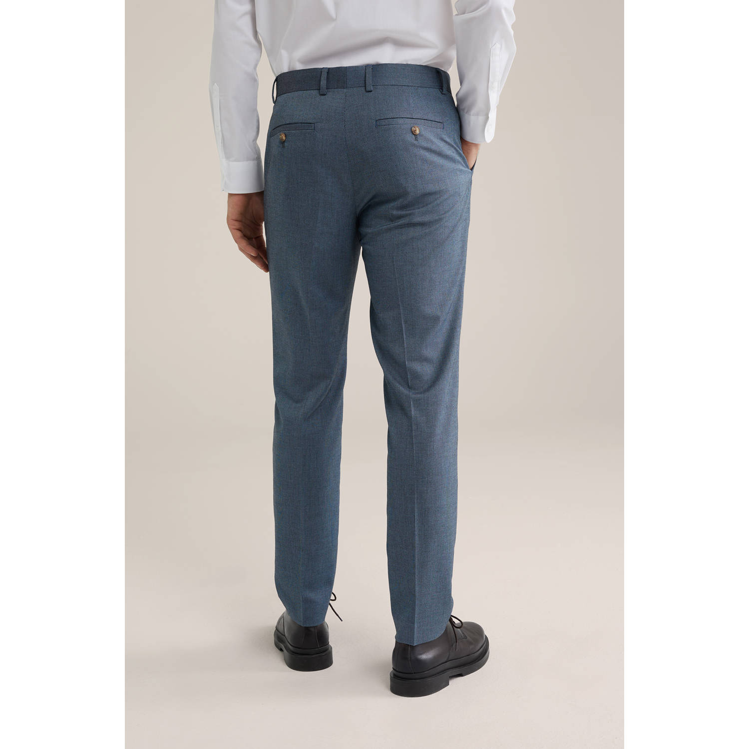 WE Fashion slim pantalon donkerblauw