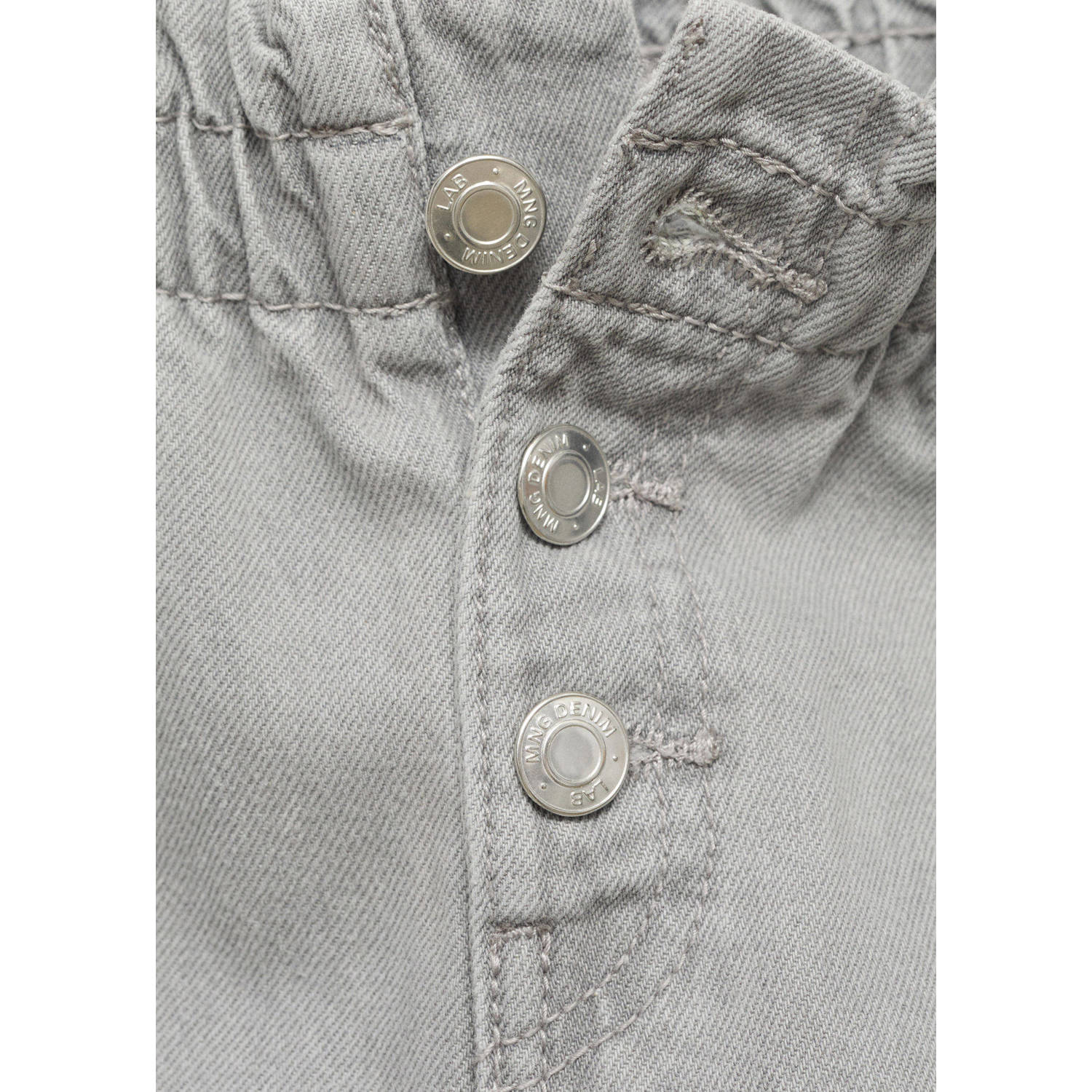 Mango Kids high waist regular fit jeans grey denim