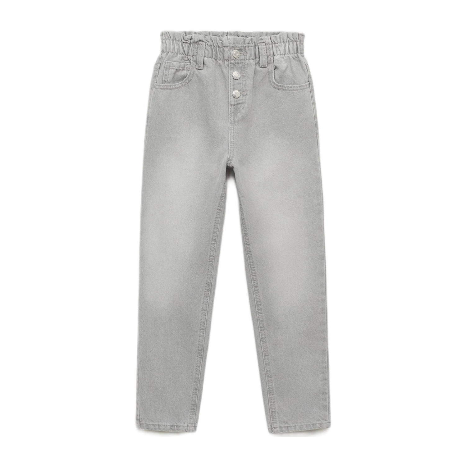 Mango Kids high waist regular fit jeans grey denim