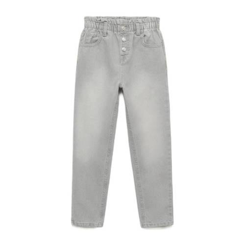 Mango Kids high waist regular fit jeans grey denim afbeelding