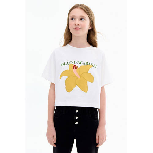 Mango Kids high waist regular fit jeans black denim afbeelding