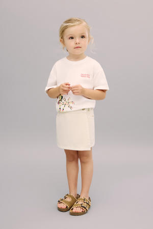 denim skort beige
