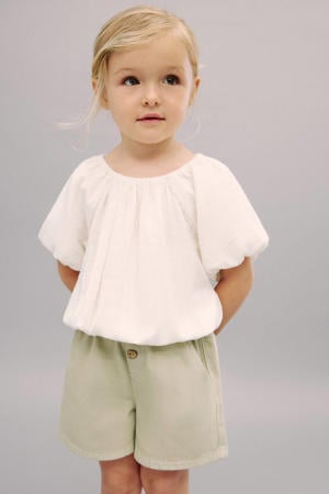 denim short lichtgroen
