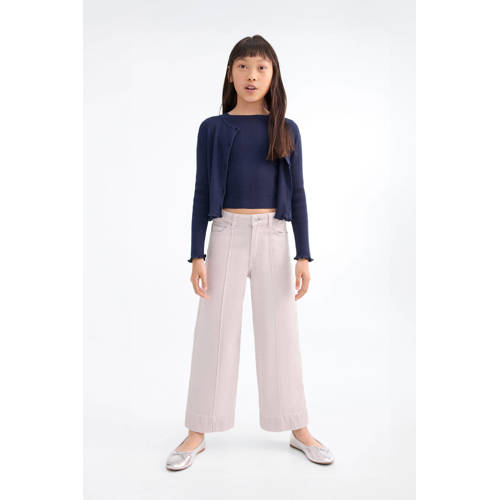 Mango Kids straight leg jeans lila afbeelding