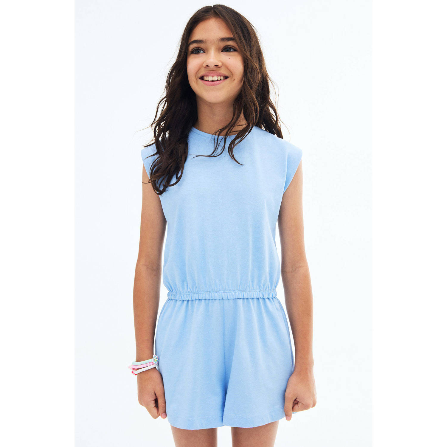 Mango Kids lichtblauw playsuit
