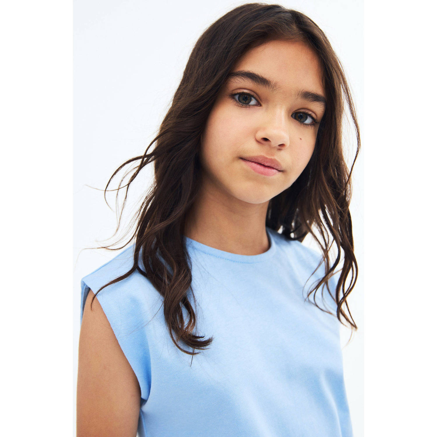 Mango Kids lichtblauw playsuit