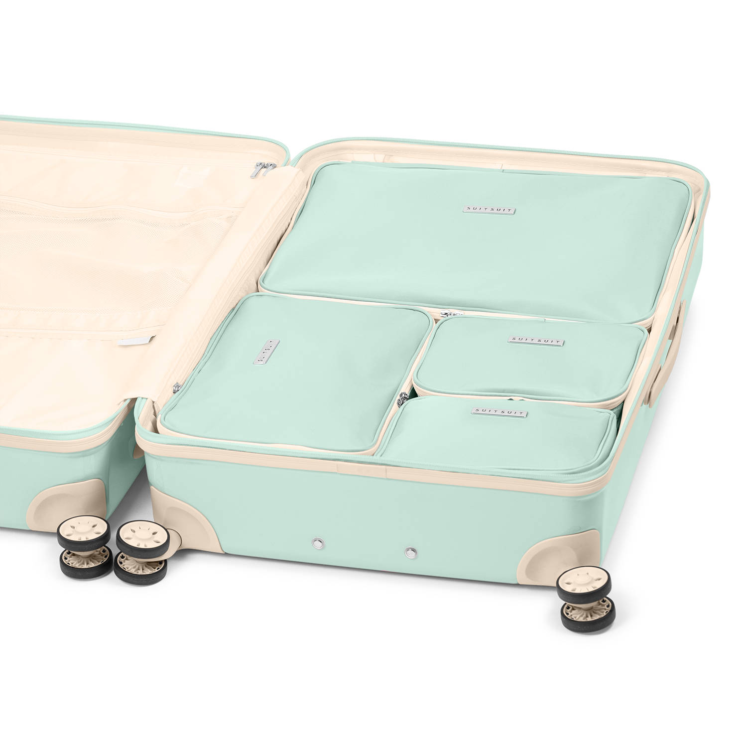 SUITSUIT packing cubes Fab Fifties 76 cm. set van 4 Luminous Mint