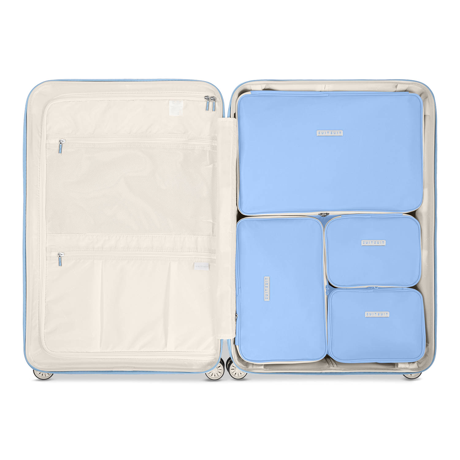 SUITSUIT packing cubes Fab Fifties 76 cm. set van 4 Chambray Blue