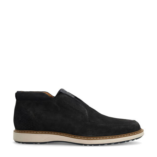 Manfield suède enkelboots donkerblauw afbeelding
