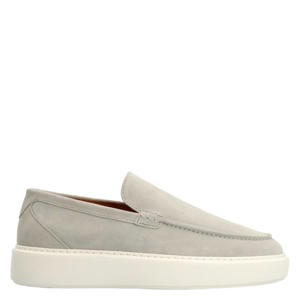 suède loafers lichtgrijs