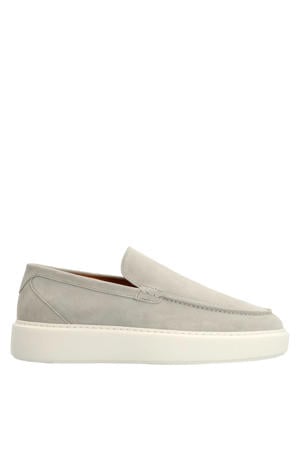suède loafers lichtgrijs