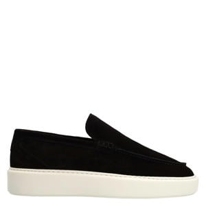 suède loafers zwart