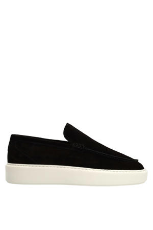 suède loafers zwart