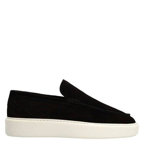 Manfield suède loafers zwart afbeelding