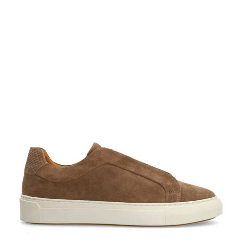 Manfield suède sneakers taupe afbeelding