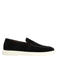 Manfield suède loafers zwart