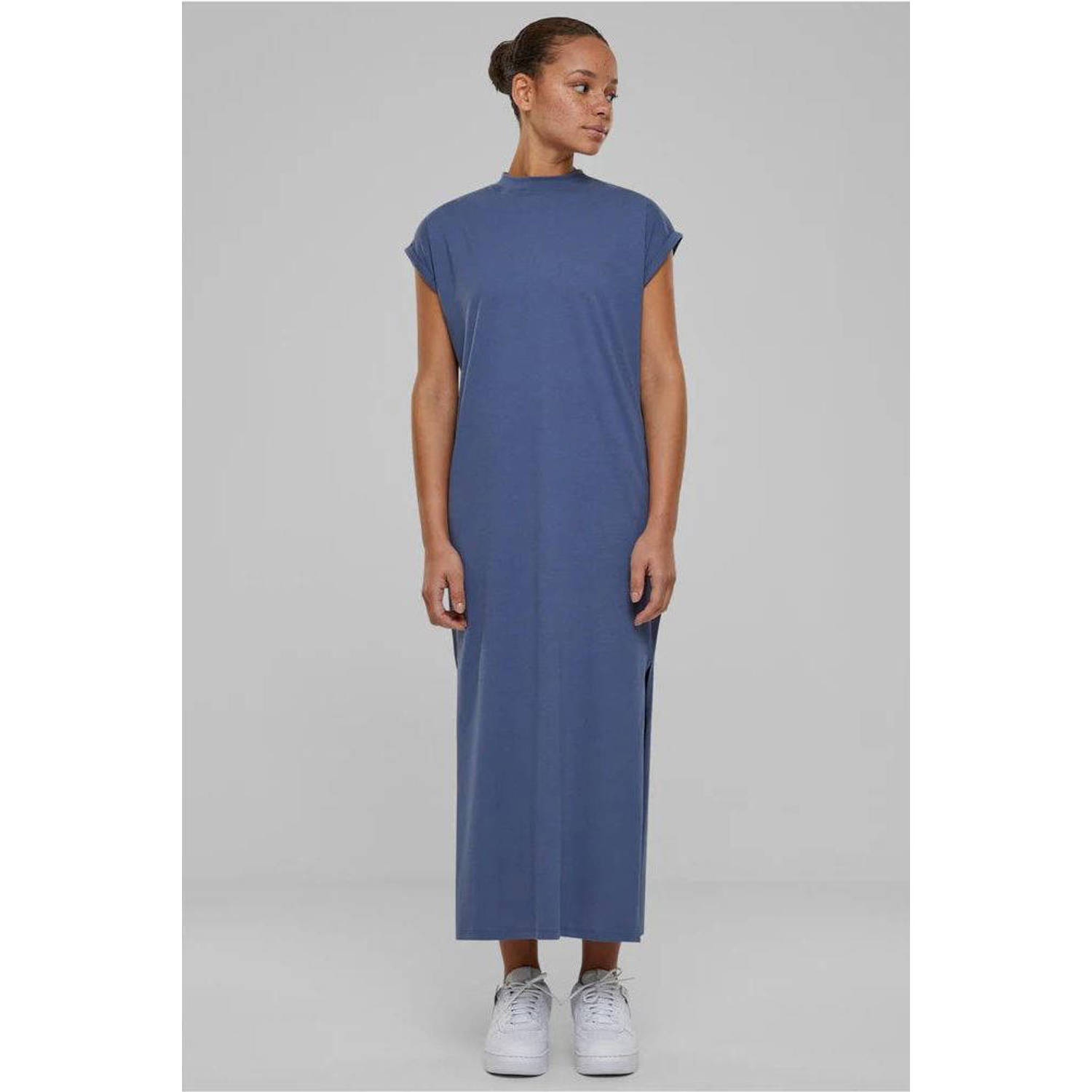 Urban Classics Curvy zomerjurk blauw