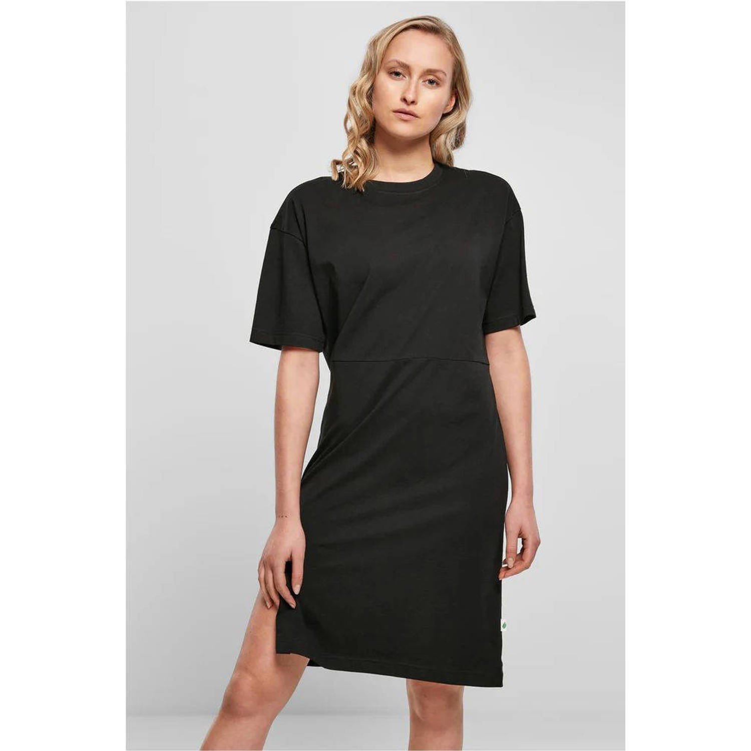 Urban Classics Curvy t-shirtjurk zomerjurk zwart
