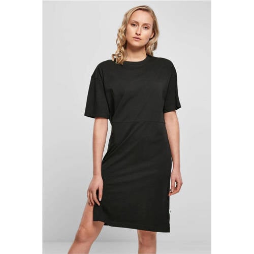 Urban Classics Curvy t-shirtjurk zomerjurk zwart afbeelding