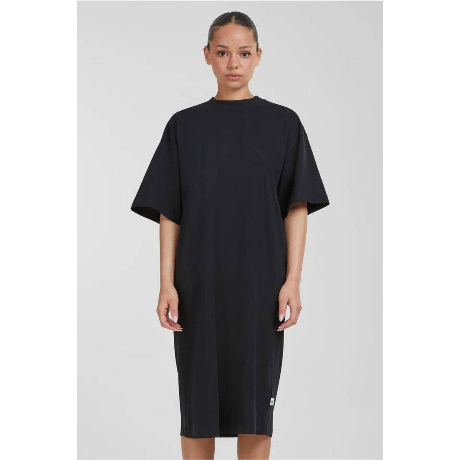 Urban Classics Curvy t-shirtjurk zwart