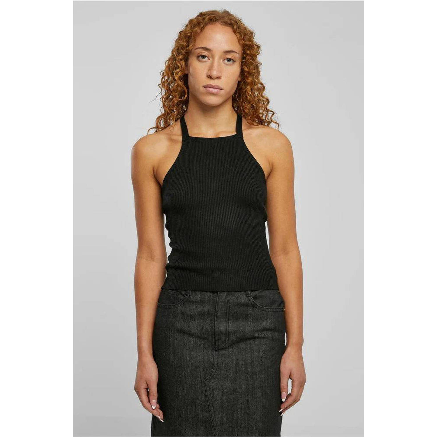 Urban Classics Curvy top zwart