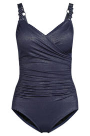 thumbnail: BEACHWAVE corrigerend badpak met lurex donkerblauw
