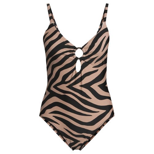 BEACHWAVE corrigerend badpak zwart/taupe afbeelding