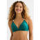 BEACHWAVE voorgevormde halter bikinitop met textuur groen