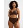 BEACHWAVE Curve high waist bikinibroekje met lurex donkerbruin