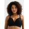 BEACHWAVE Curve voorgevormde beugel bikinitop met lurex en textuur zwart