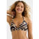 BEACHWAVE voorgevormde halter bikinitop zwart/taupe