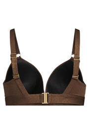 thumbnail: BEACHWAVE Curve voorgevormde beugel bikinitop met lurex donkerbruin