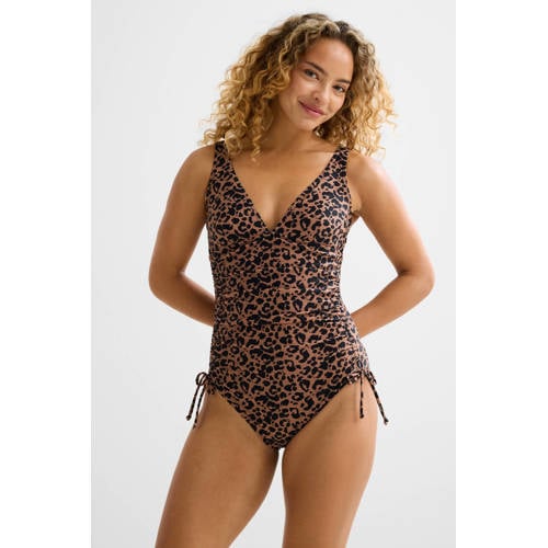 BEACHWAVE corrigerend badpak bruin/zwart afbeelding