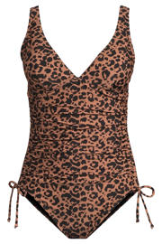 thumbnail: BEACHWAVE corrigerend badpak met beugel bruin/zwart